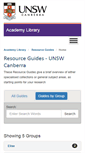 Mobile Screenshot of guides.lib.unsw.adfa.edu.au