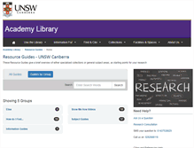 Tablet Screenshot of guides.lib.unsw.adfa.edu.au
