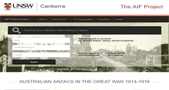 Desktop Screenshot of aif.adfa.edu.au