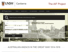 Tablet Screenshot of aif.adfa.edu.au